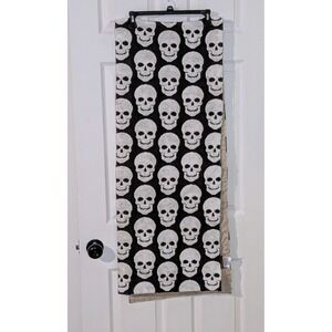 Soho‎ Studio Halloween Table Runner Black White Skull Spooky Decor 84X16 NWOT